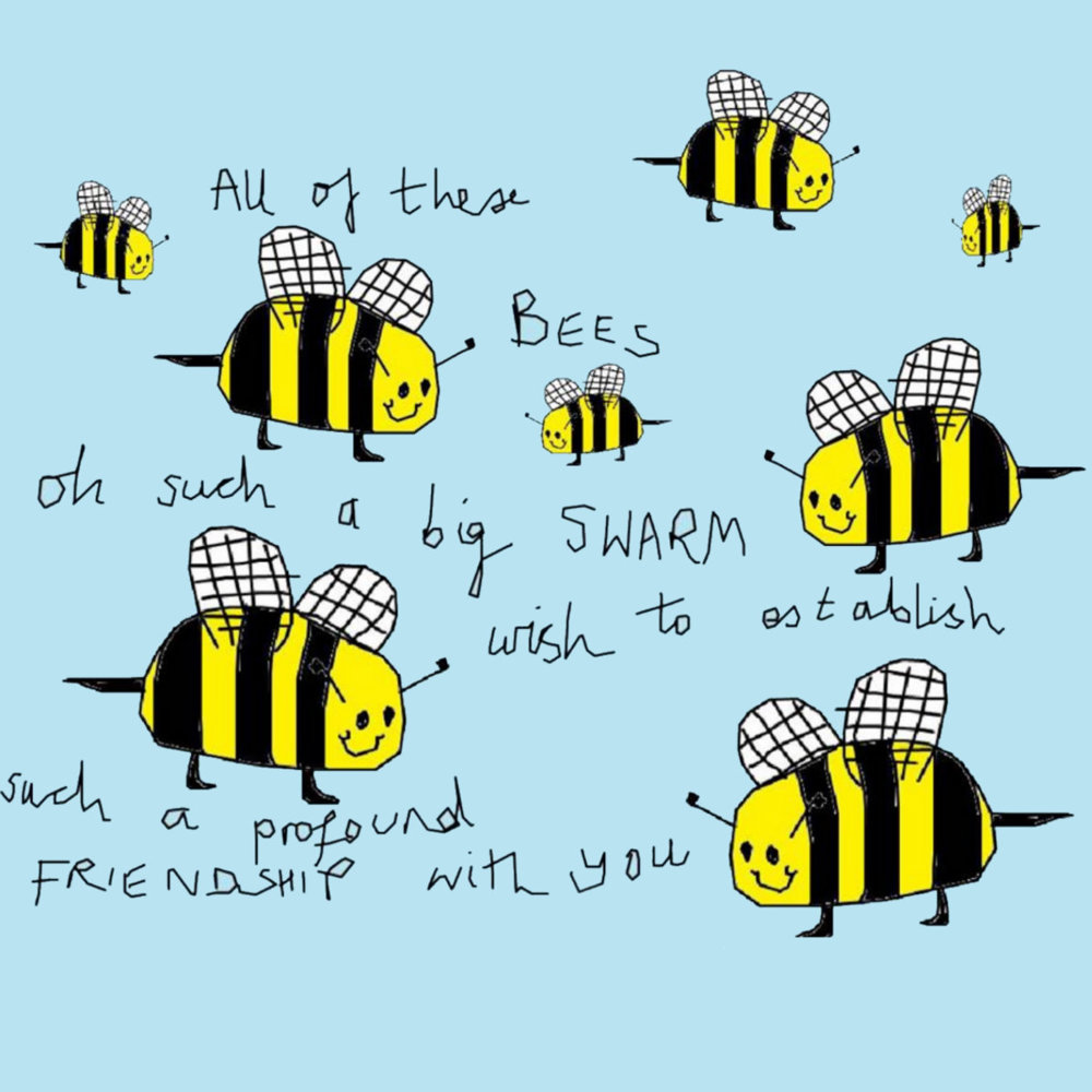 All of these bees...